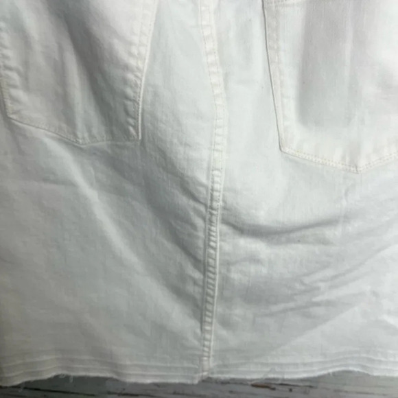 J.crew  indigo dream white denim jean skirt raw hem size 31 - Picture 5 of 6
